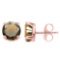 1.55 CT SMOKEY 10KT SOLID ROSE GOLD EARRING