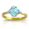 1.77 CTW 14K Solid Gold Ring Diamond Blue Topaz
