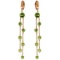 14K Solid Rose Gold Chandelier Earrings with Peridots