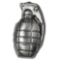 Hand Poured Silver Grenade 6oz (Miniature Size)