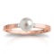 1.02 Carat 14K Solid Rose Gold Ring Diamond pearl