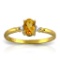0.46 Carat 14K Solid Gold Citrine Rules Citrine Diamond Ring