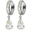 5.7 Carat 14K Solid White Gold Lover And Beloved Cubic Zirconia Earrings