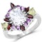 3.25 CTW Genuine Multi Stone .925 Sterling Silver Ring