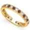 CERTIFIED 0.38 CT RUBY AND 0.6 CT CZ 14KT SOLID YELLOW GOLD RING