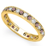 CERTIFIED 0.42 CT SMOKEY AND 0.6 CT CZ 14KT SOLID YELLOW GOLD RING