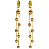 9.02 Carat 14K Solid Gold Chandelier Earrings Citrine
