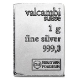 1 gram Silver Bar or Round - Assorted Designs