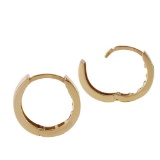 0.7 CTW 14K Solid Gold Hoop Huggie Earrings Citrine