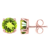 1.82 CT PERIDOT 10KT SOLID ROSE GOLD EARRING
