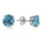 3.1 Carat 14K Solid White Gold Admitting Blue Topaz Earrings