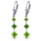 4.79 CTW 14K Solid White Gold Chandelier Earrings Peridot