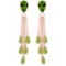 15.5 Carat 14K Solid Rose Gold Chandelier Earrings Briolette Peridot