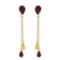 7.5 CTW 14K Solid Gold Chandelier Earrings Garnet Citrine