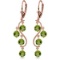 4.95 Carat 14K Solid Rose Gold Peridot Drop Earrings