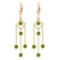 3 CTW 14K Solid Gold Paris Peridot Earrings