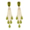 15.5 Carat 14K Solid Gold Playful Peridot Earrings