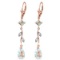 3.97 CTW 14K Solid Rose Gold Chandelier Earrings Natural Diamond Aqua