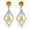 2.4 CTW 14K Solid Gold Celebratory Citrine Earrings