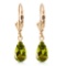 3 CTW 14K Solid Gold Green Grass Peridot Earrings