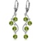 4.95 Carat 14K Solid White Gold Isabel Archer Peridot Earrings