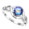 0.92 CT OCEANIC BLUE MYSTICS QUARTZ 10KT SOLID WHITE GOLD RING