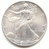 2007 1 oz Silver American Eagle BU