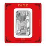 PAMP Suisse Silver Bar 100 Gram - 2016 Monkey Design