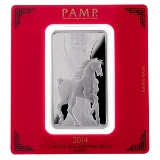 PAMP Suisse Silver Bar 100 Gram - 2014 Horse Design