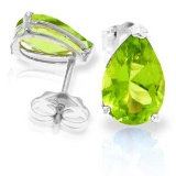 3 Carat 14K Solid White Gold Sweet Charmer Peridot Earrings