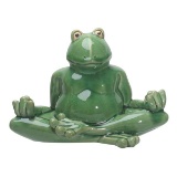 CERAMIC YOGA FROG