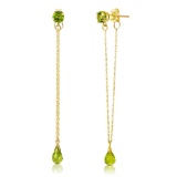 3.15 Carat 14K Solid Gold Chandelier Earrings Natural Peridot