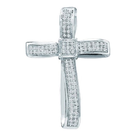 10KT Yellow Gold 0.25CT DIAMOND CROSS PENDANT