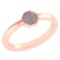 Certified .08 Ctw Diamond And 14k Rose Gold Simple Ring