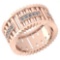 Certified 0.35 Ctw Diamond VS/SI1 14K Rose Gold Band Ring Made In USA
