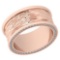 Certified 0.50 Ctw Diamond VS/SI1 14K Rose Gold Band Ring Made In USA