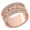 Certified 0.52 Ctw Diamond VS/SI1 14K Rose Gold Band Ring Made In USA