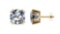 Certified 1.00 CTW Round Diamond 14K Yellow Gold Earring