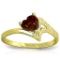 0.9 Carat 14K Solid Gold Ring Natural Garnet