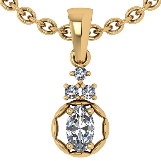 0.25 Ctw Diamond 14k Yellow Gold Necklaces