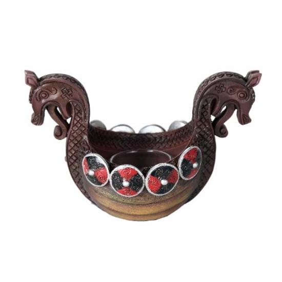 VIKING SHIP VOTIVE HOLDER