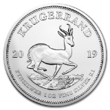 2019 South Africa 1 oz Silver Krugerrand BU