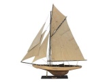 Wooden Rustic Columbia Model Sailboat Decoration Limited 30in.