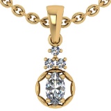 0.25 Ctw Diamond 14k Yellow Gold Necklaces