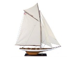 Wooden Columbia Model Sailboat Decoration 60in.