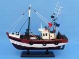Wooden Stars and Stripes Model Fishing Boat 14in.
