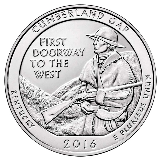 2016 Silver 5oz. Cumberland Gap National Historical Park ATB