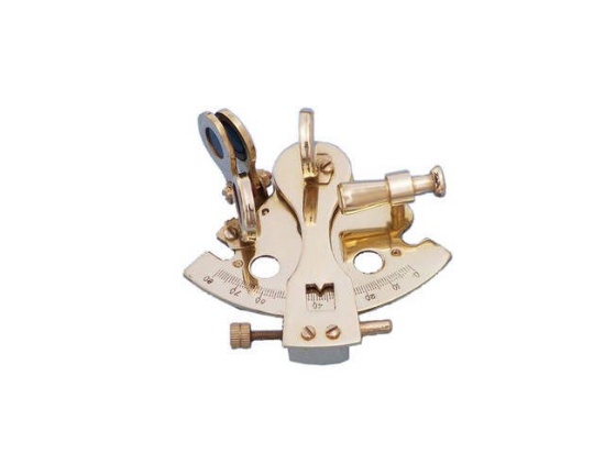 Brass Sextant Paperweight 3in.