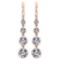 Certified 1.73 Ctw Diamond VS/SI1 Earrings For 14K Rose Gold