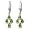 4.5 Carat 14K Solid White Gold Loving Peridot Earrings